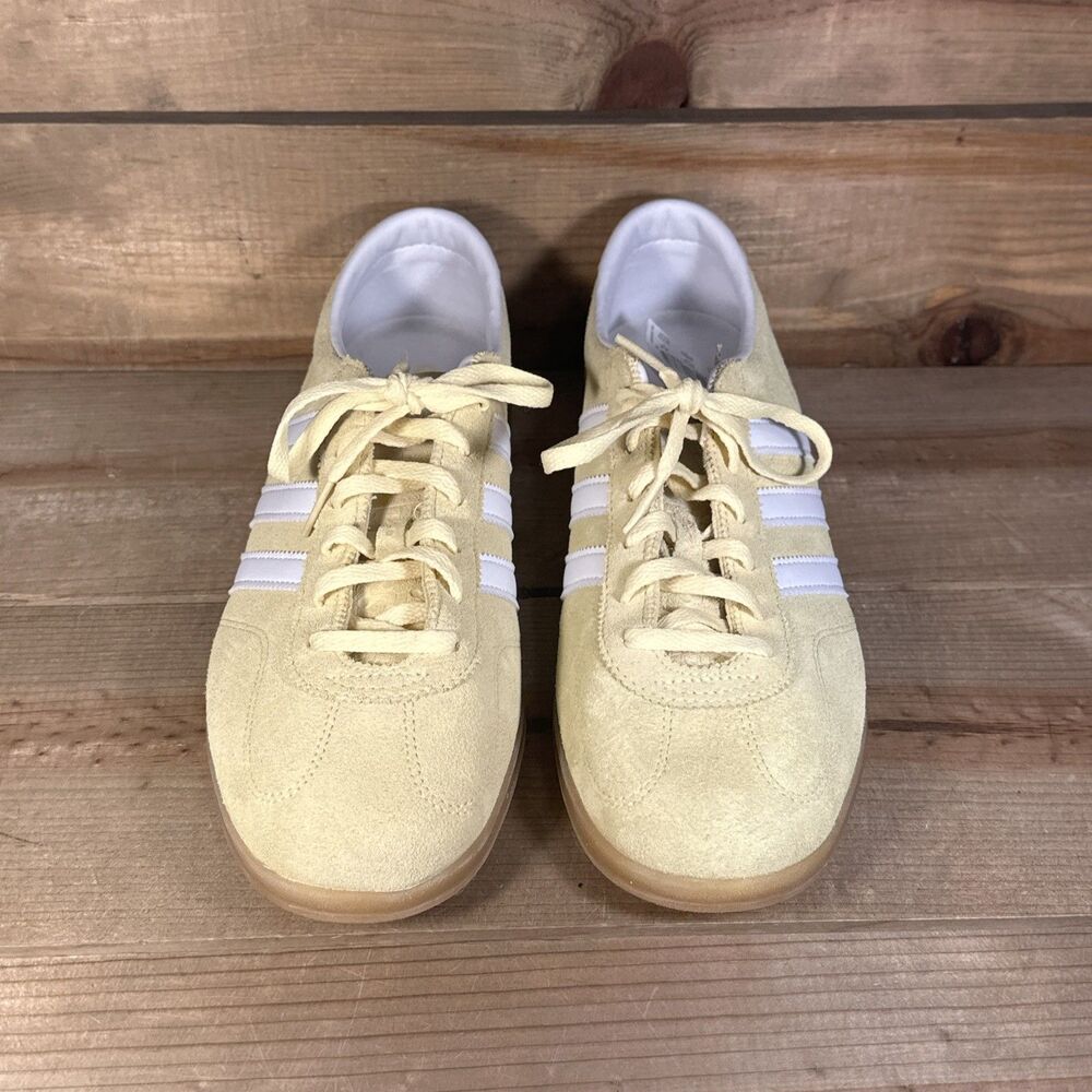NEW Womens 11 Adidas Gazelle Lo Pro “Almost Yellow Cloud White Gum” Shoes JR8894 - Picture 3 of 8